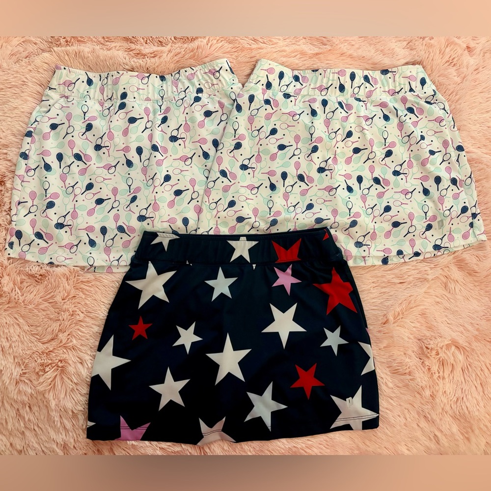 BUNDLE!!! THREE Prince Girls' Fashion Printed Tennis Skorts Youth Size L (14)
